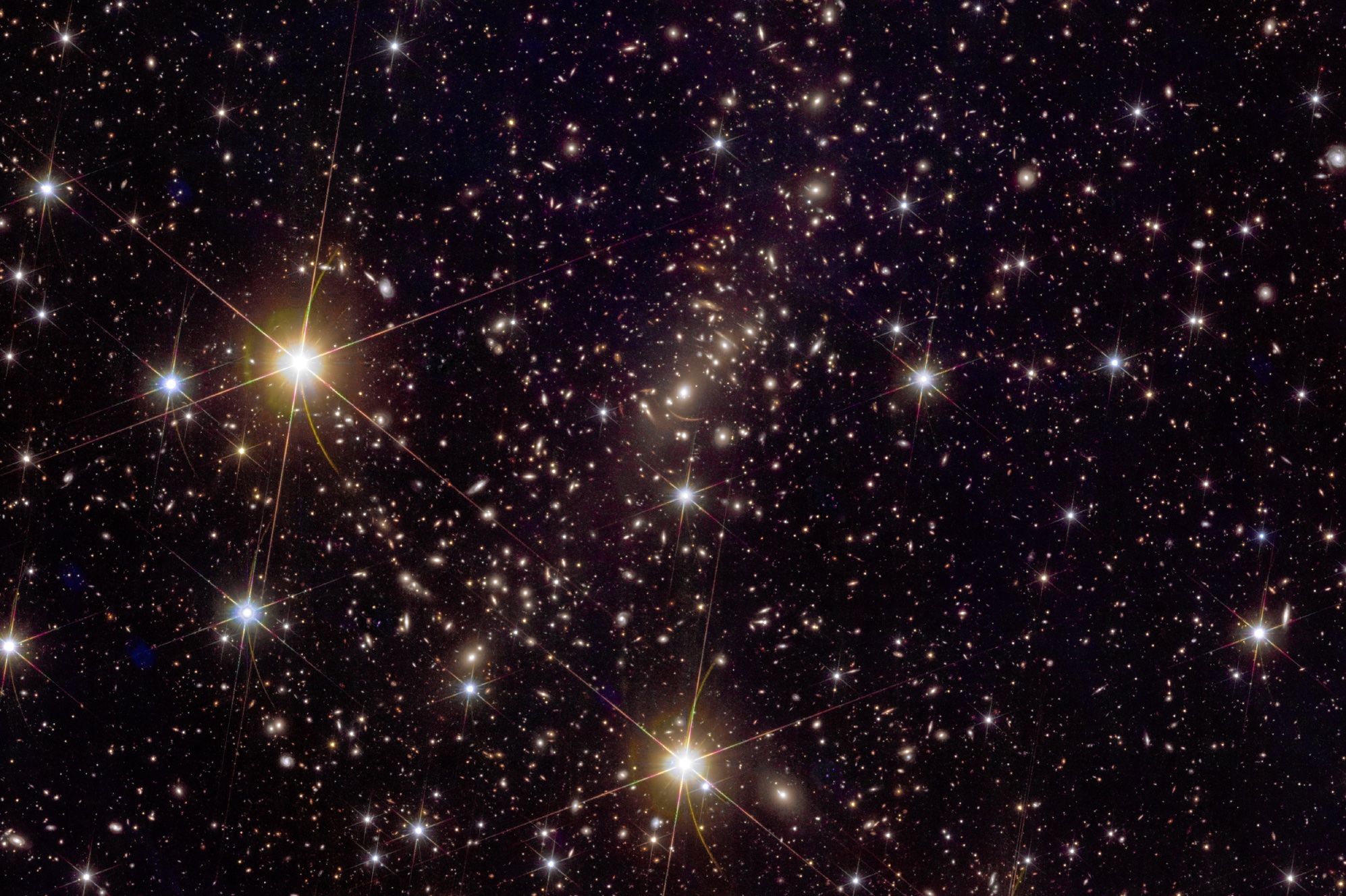 Az NGC6744 galaxis a Euclid űrtávcső felvételén. A kép az eredeti egy kivágott részlete.