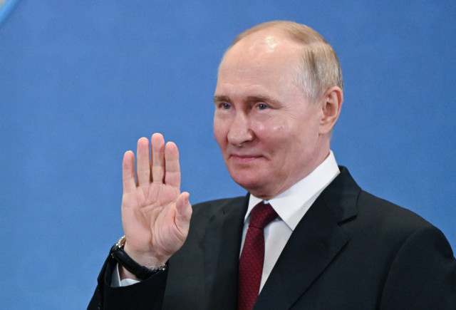 Vlagyimir Putyin 2024. július 3-án Asztanában.