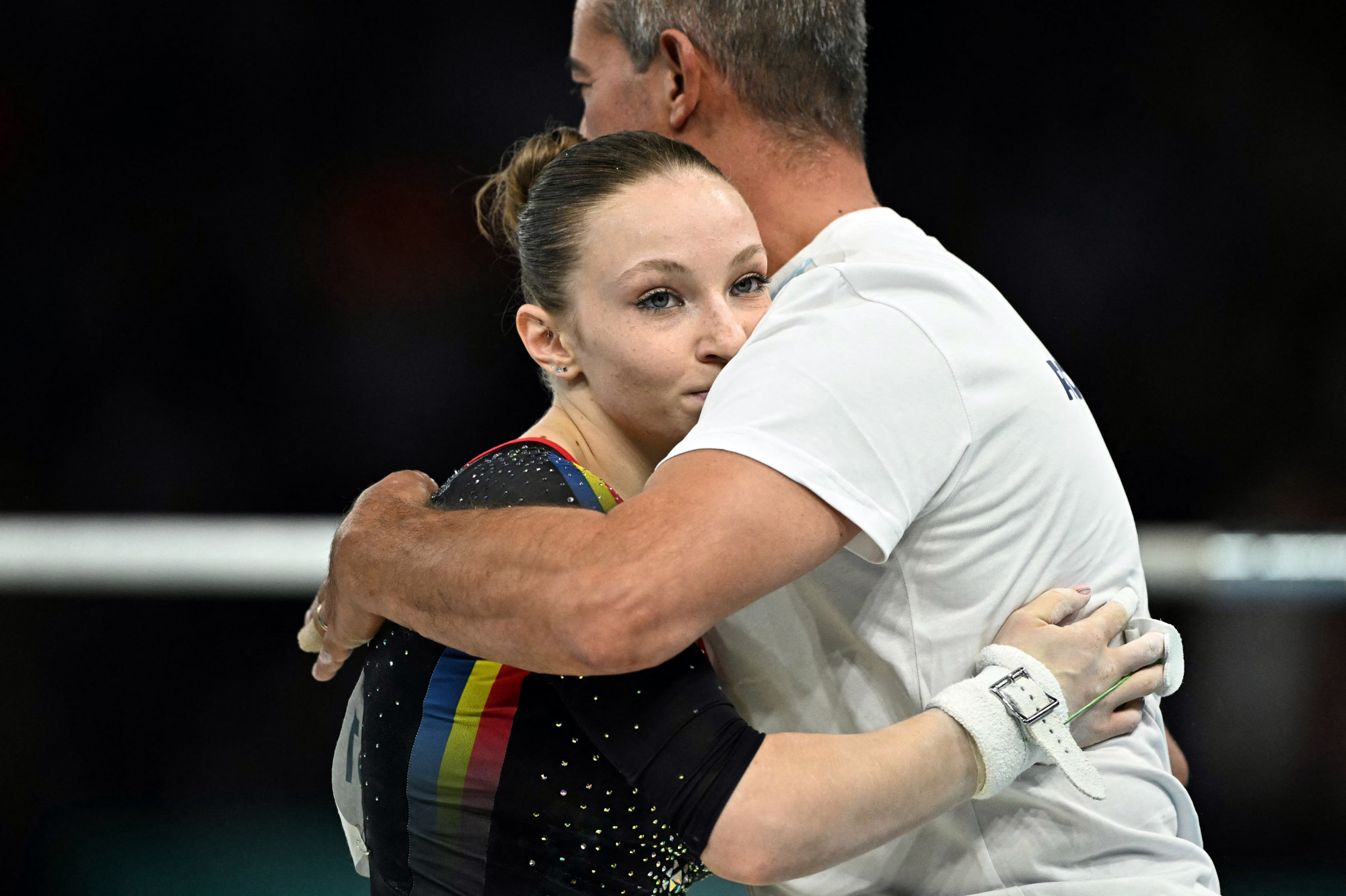 Ana Barbosu és edzője az olimpián