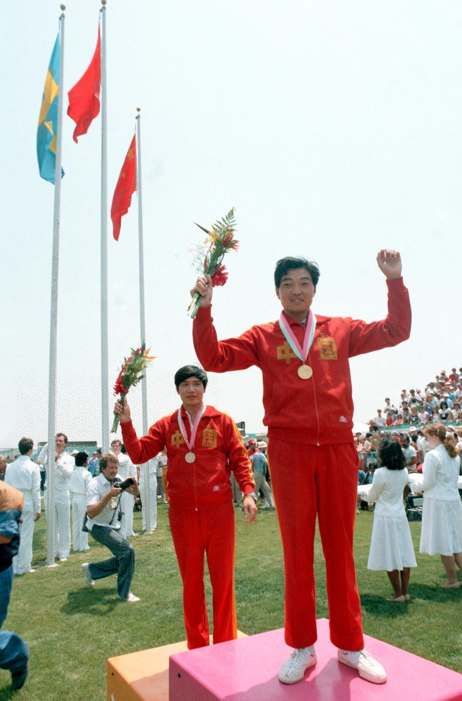 Hszu Hajfeng sportlövő, az első kínai olimpiai aranyérmes Los Angelesben