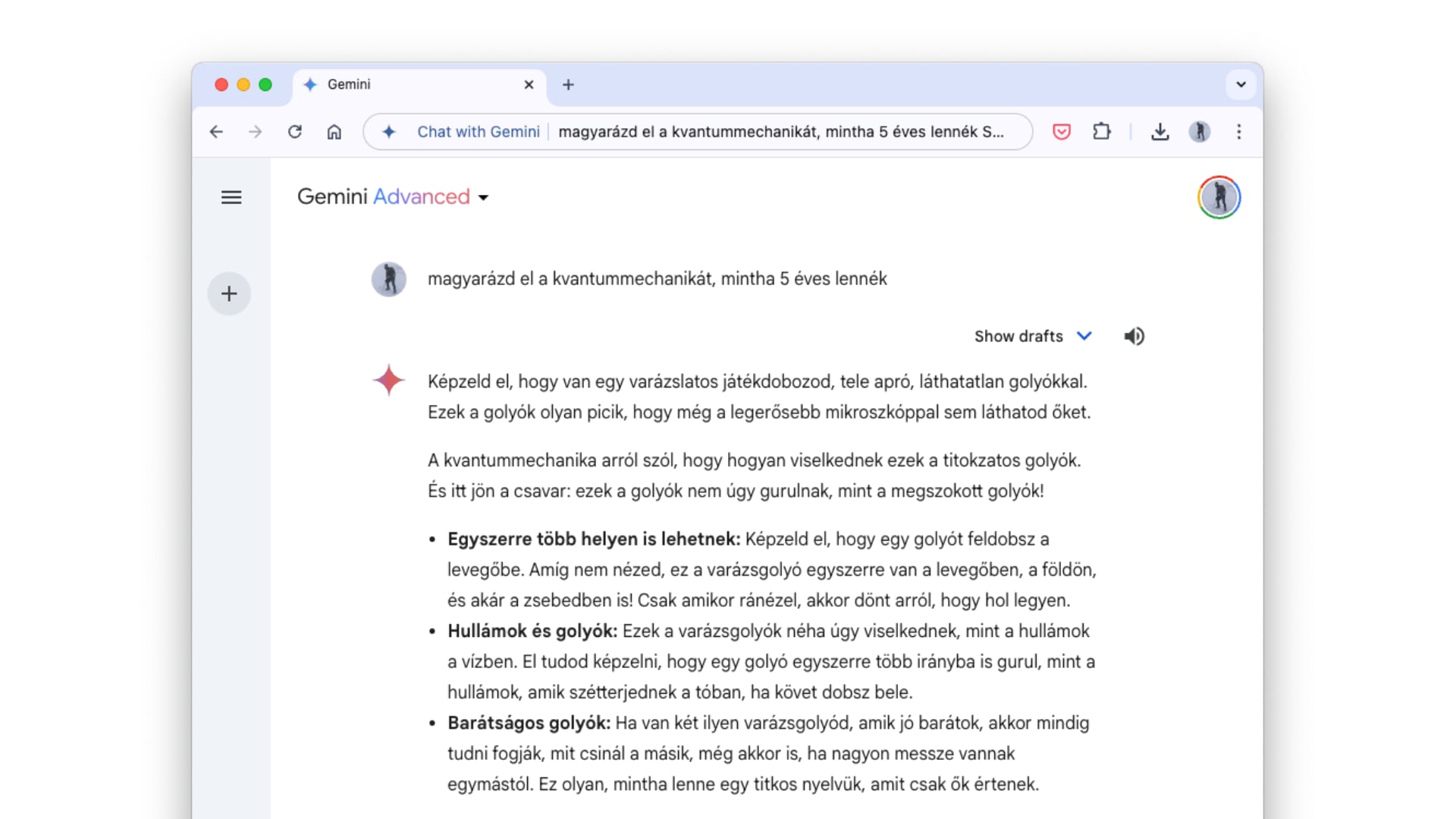 Mostantól csak annyit kell beírni a Chrome-ba, hogy @gemini, és máris beszélgethetünk a Google chatbotjával