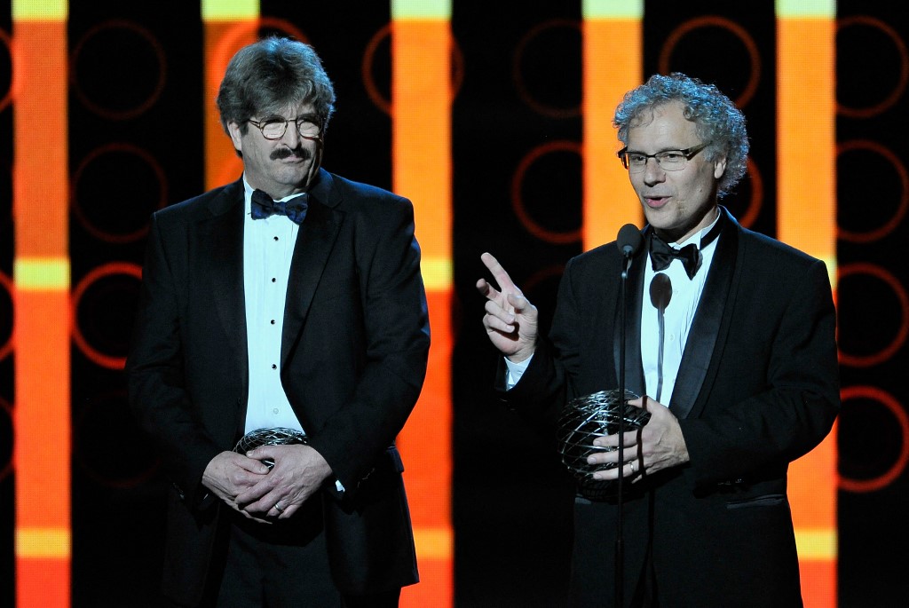 Gary Ruvkun és Victor Ambros 2014-ben a Breakthrough Prize díjátadó ünnepségén, a NASA kaliforniai Ames Kutatóközpontjában