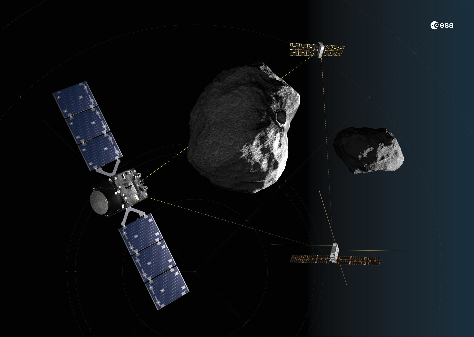 Az európai Hera űrszonda és az általa szállított két CubeSat