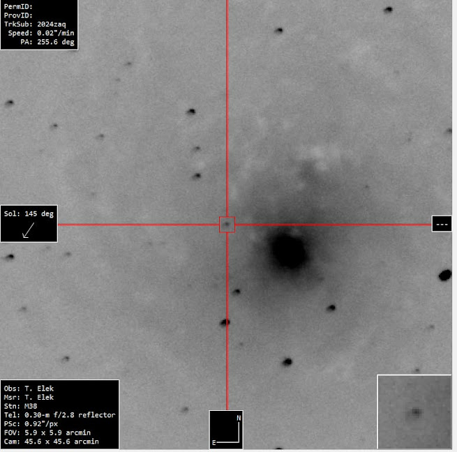 Elek Tamás amatőrcsillagász felvétele, amely megerősíti a nóva Androméda-galaxison belüli pozícióját