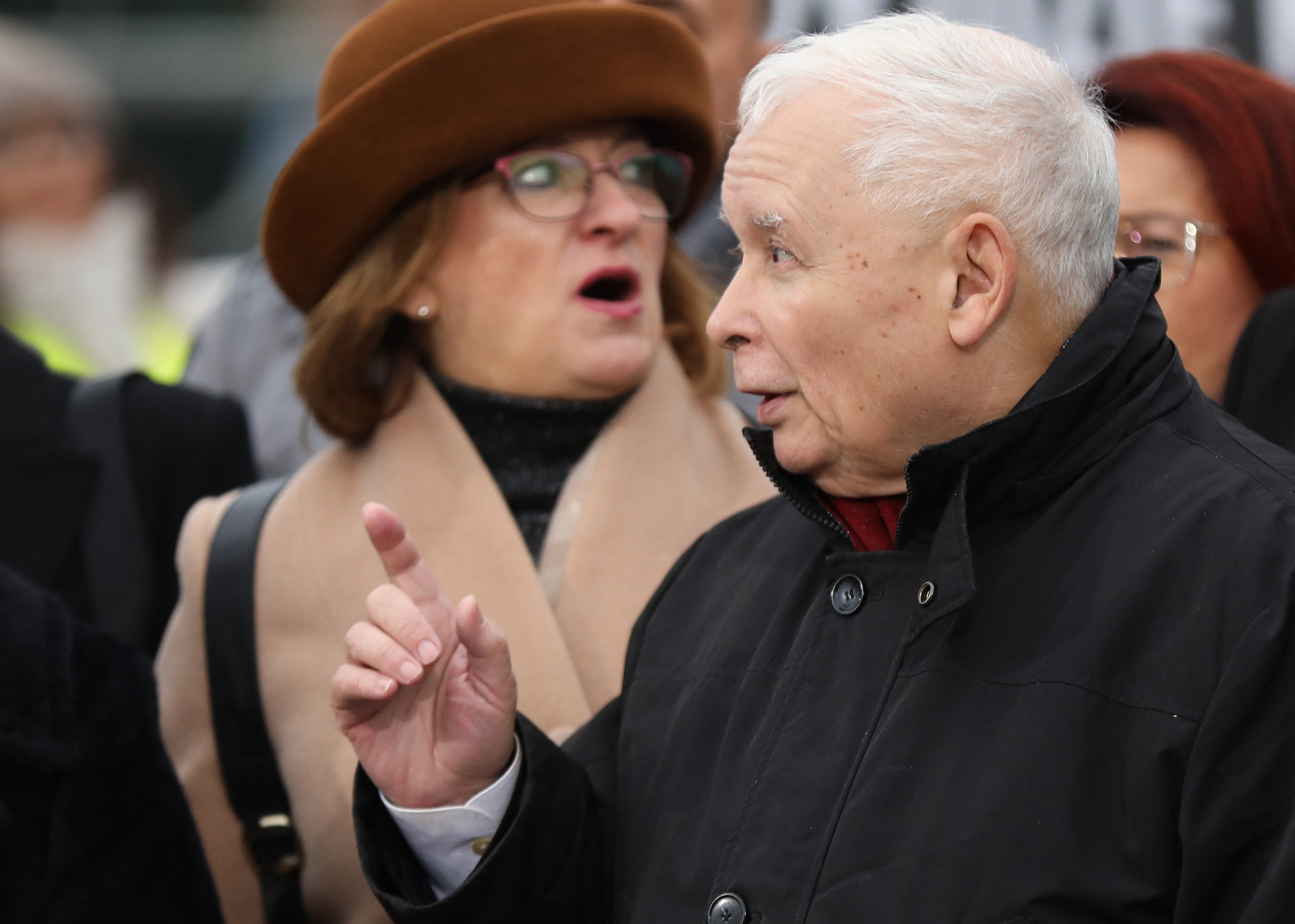 Jaroslaw Kaczynski, Lengyelország de facto vezetője 2015 és 2023 között, a szmolenszki emlékműnél 2024. november 10-én