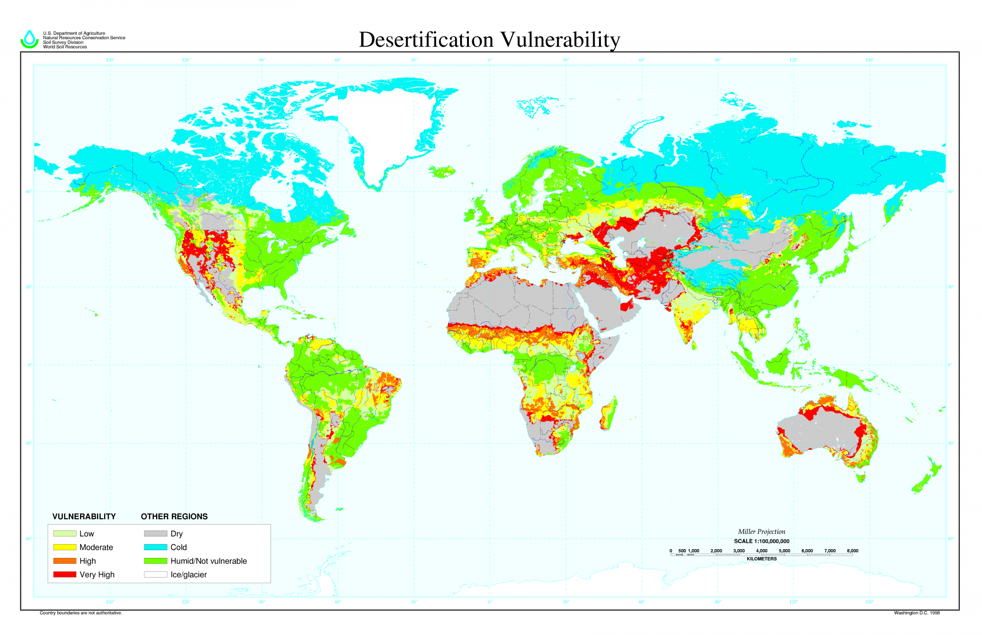 2022-ben frissült elsivatagosodási világtérkép a Wikipédia vonatkozó szócikkében