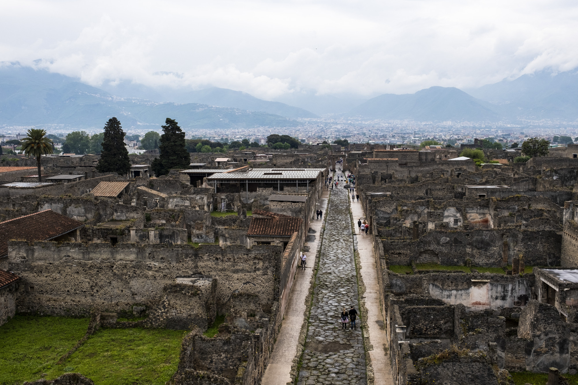 A Pompeji Régészeti Park látképe 2023. május 9-én