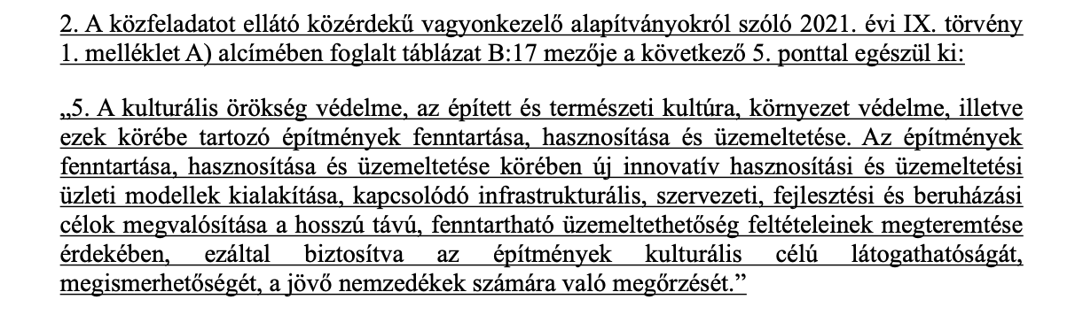 A Mol-Új Európa Alapítvány feladatainak kiegészítése