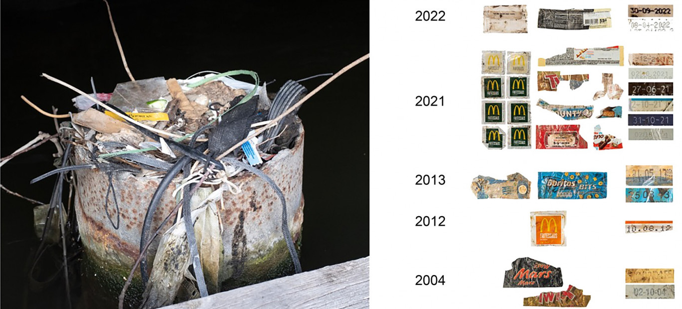 Plastic garbage nests tell the last history of humanity