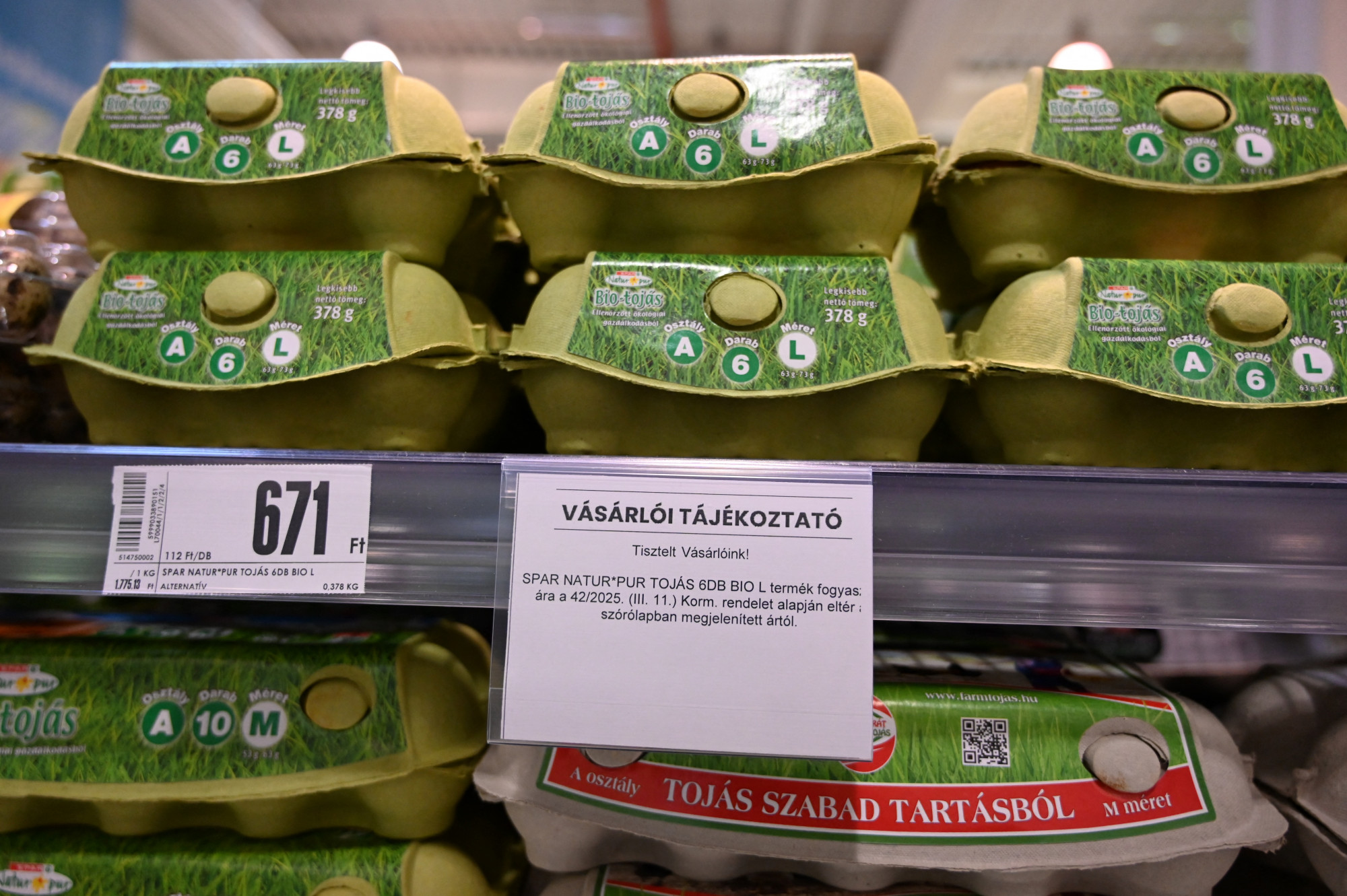 Az infláció ötszörösével nőtt az árrésstopos tojás ára