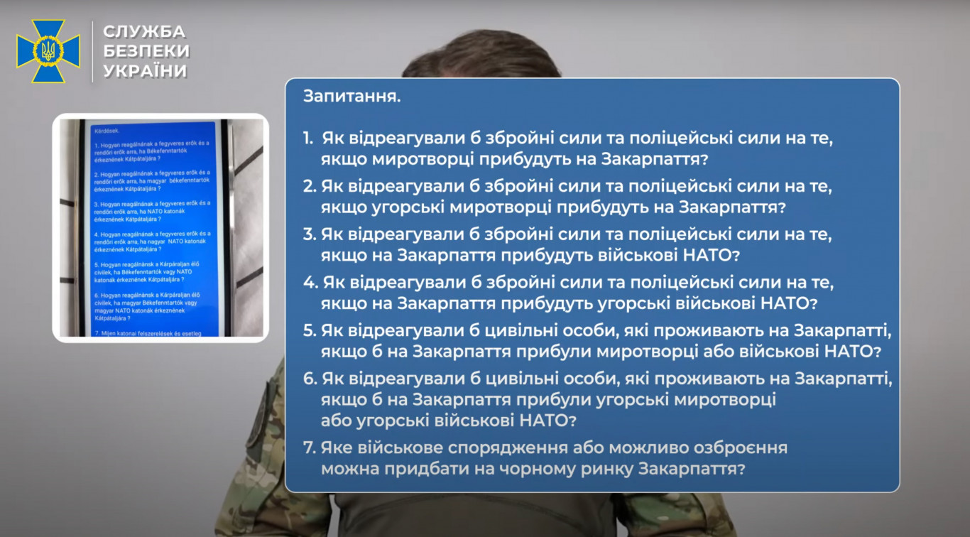 Az ukrán elhárítás azt állítja, hogy magyar katonai ügynökhálózatot leplezett le Kárpátalján