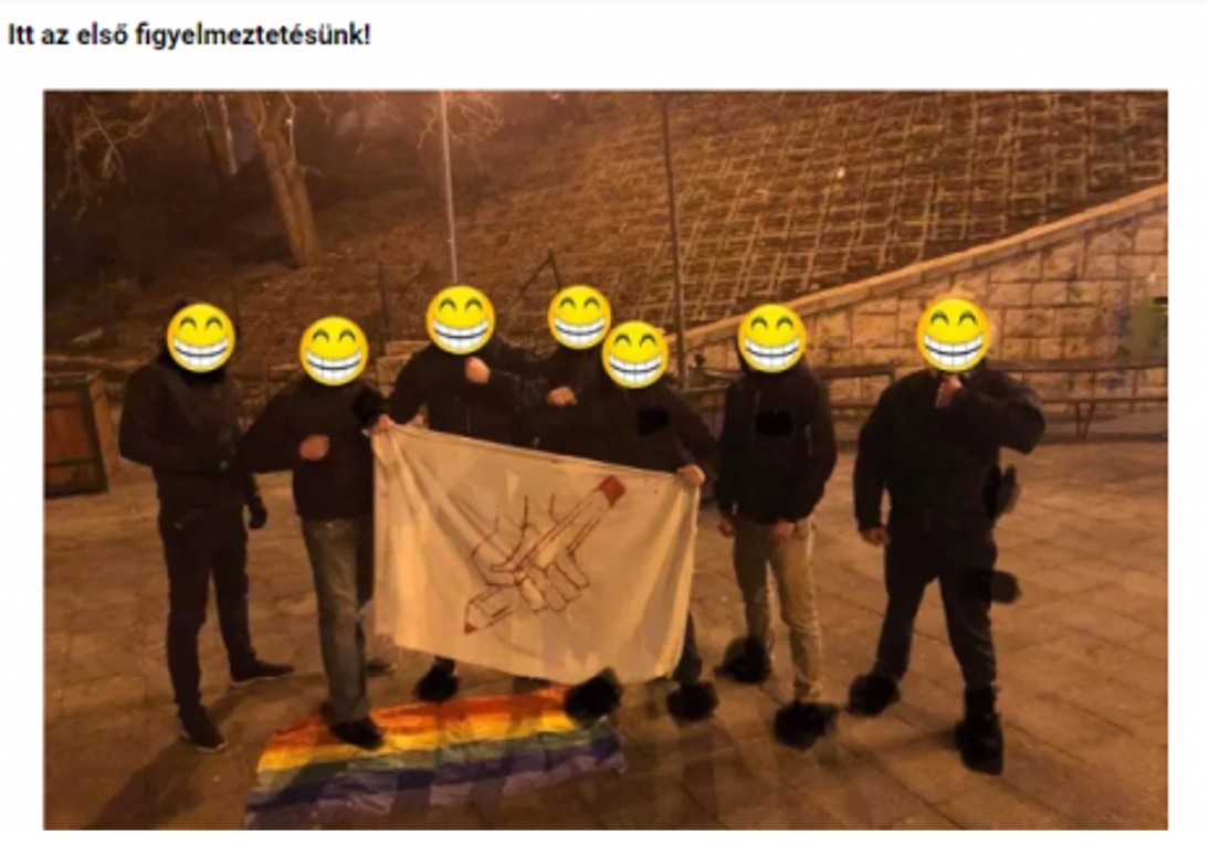 Diadalittas pózolás a Podmaniczky utcában