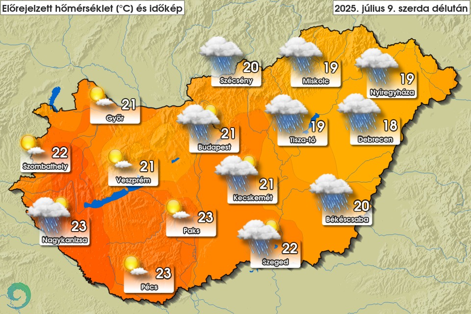 Vasárnap még 38, szerdán már csak 20 fok körül alakul a hőmérséklet