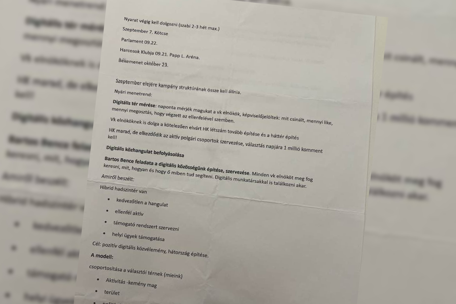 Magyar Péter közzétett egy jegyzőkönyvet, amelyről azt írja, Rogán Antal szűk körű megbeszélésén született