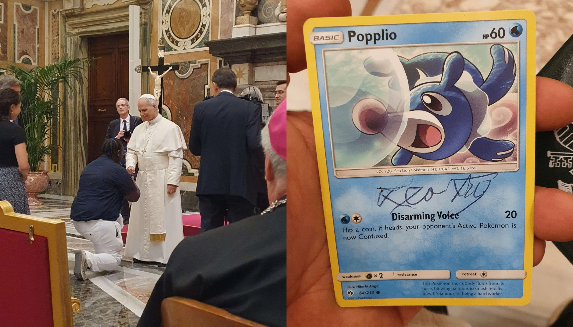 Egy szóvicc kedvéért dedikált Pokémon kártyát XIV. Leó pápa