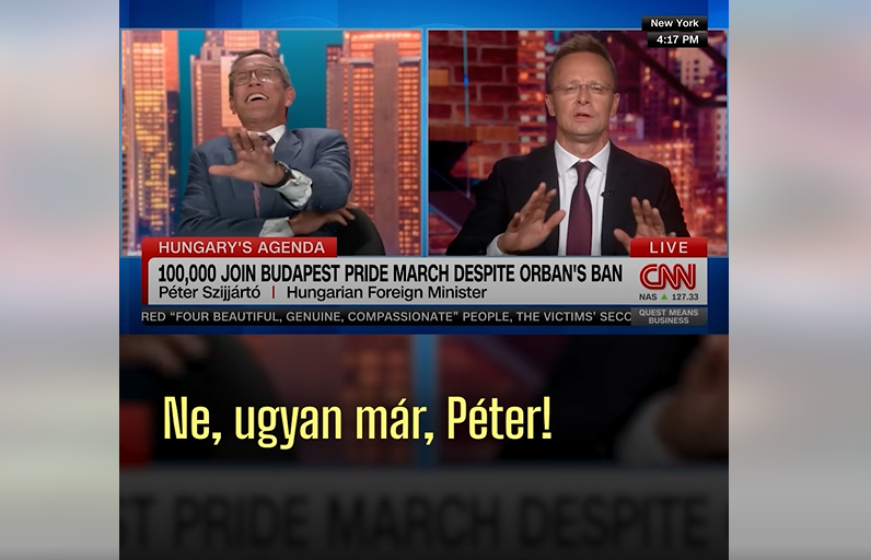 Megnevettette a CNN műsorvezetőjét Szijjártó Péter azzal, amit a Pride-ról és a homoszexualitásról mondott