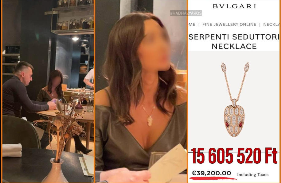 Hadházy szerint 15 milliós Bvlgari nyakláncot viselt Rogán Barbara