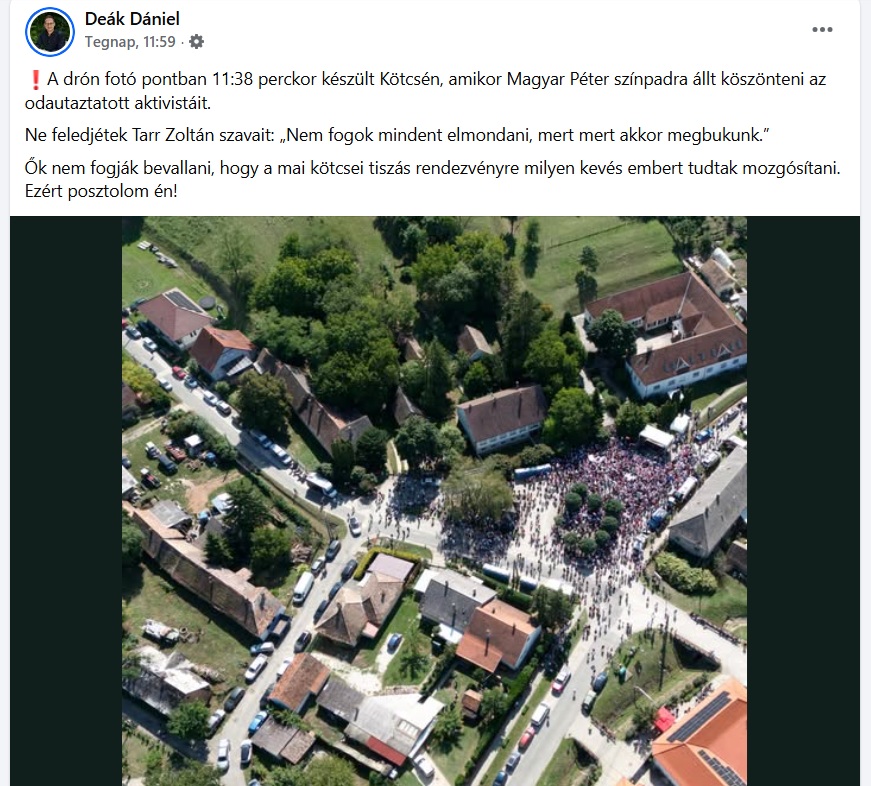 Kötcsei szabálytalan drónozás miatt indított eljárást a rendőrség
