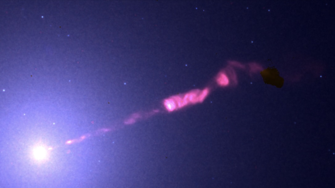 Egy gigantikus fekete lyukból kifújó nyalábot örökített meg a James Webb űrtávcső