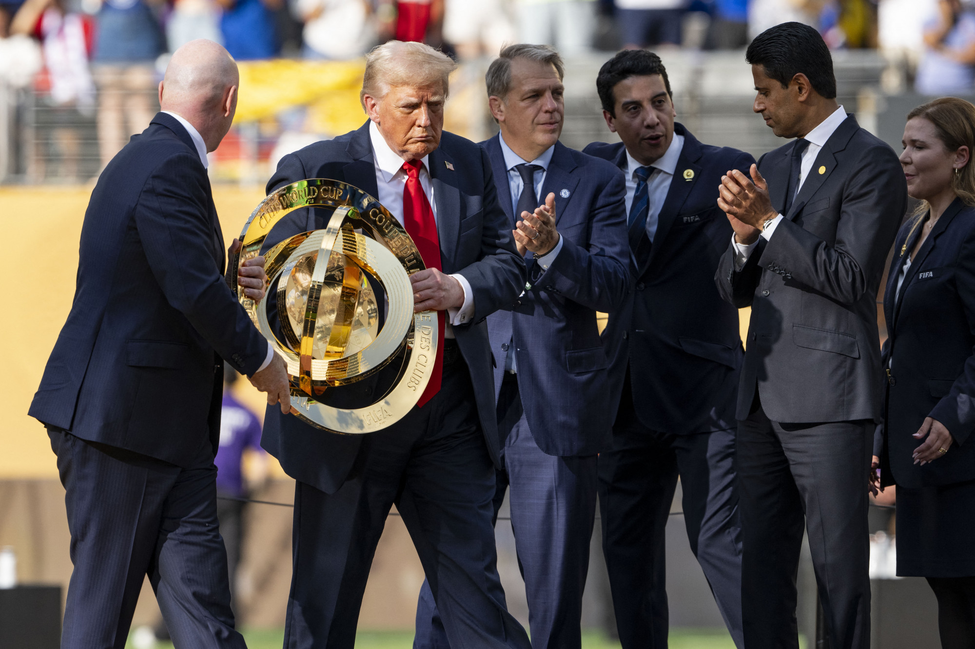 Trump ott lesz a vb-döntőn, és ő adja majd át a trófeát