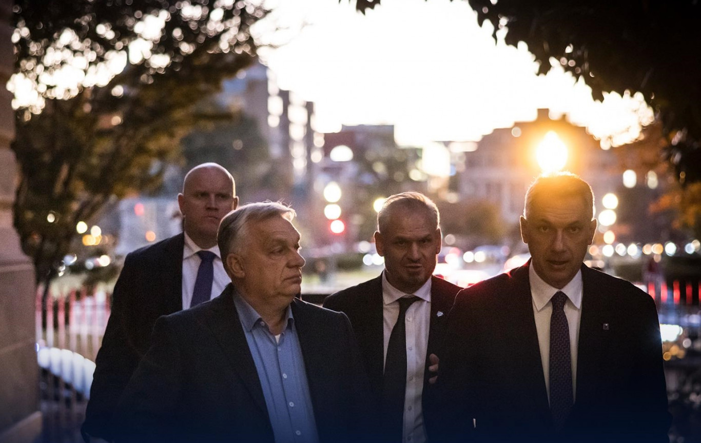 Orbán Viktor a Fehér Házban