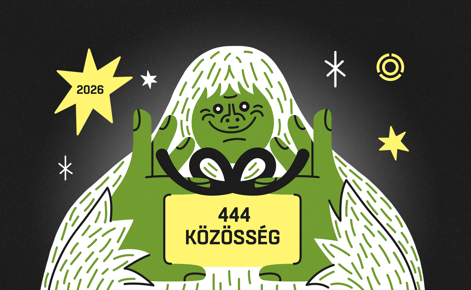 444-előfizetés 2026-ra: Közösség csomag – 12 hónap 10 áráért