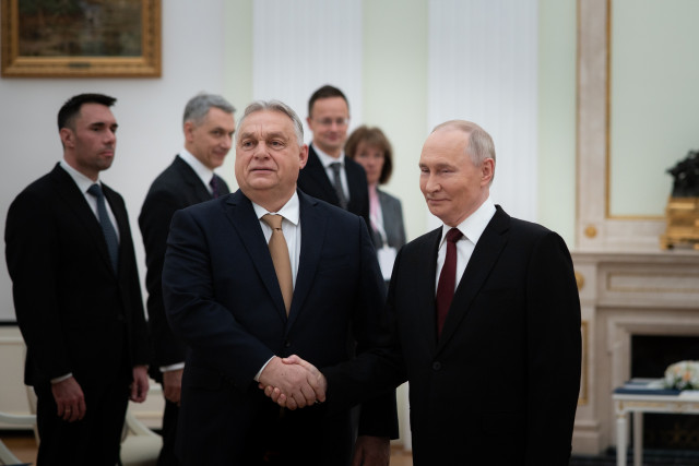 Orbán Viktor és Vlagyimir Putyin Moszkvában, 2025 november 28-án