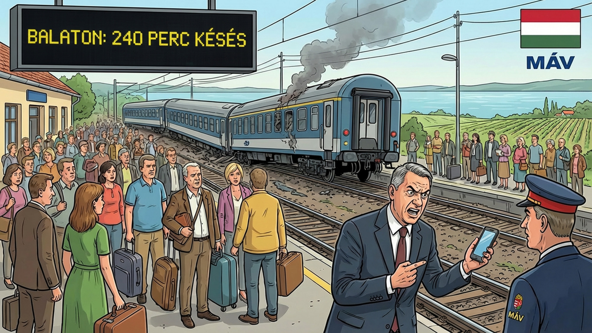 Akkumulátorgyár miatt bezárt vonal, részeg vasutas miatt leállított vonatok, kaotikus nyári hétvégék – 15 felejthetetlen MÁV-pillanat 2025-ből