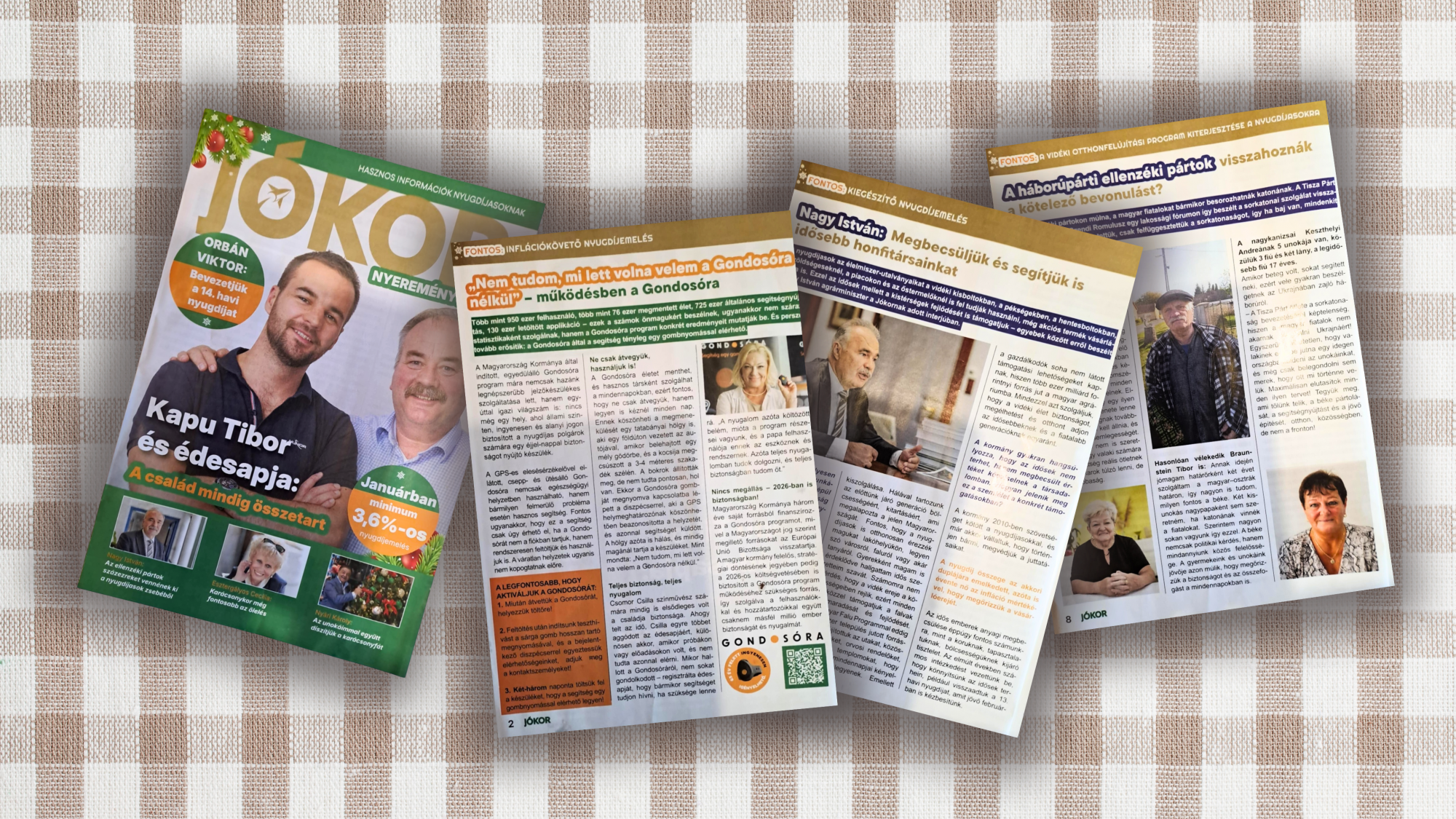 Azzal riogat a kormány a nyugdíjasoknak kiküldött karácsonyi magazinban, hogy a Tisza visszahozná a sorkatonaságot