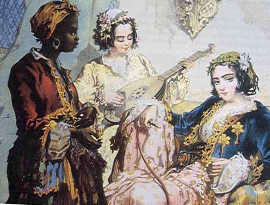 Amadeo Preziosi festménye egy török háremről