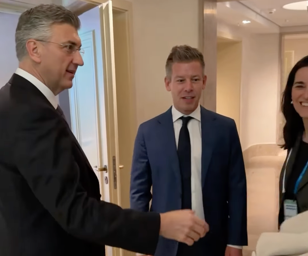 A horvát miniszterelnökkel tárgyalt Magyar Péter