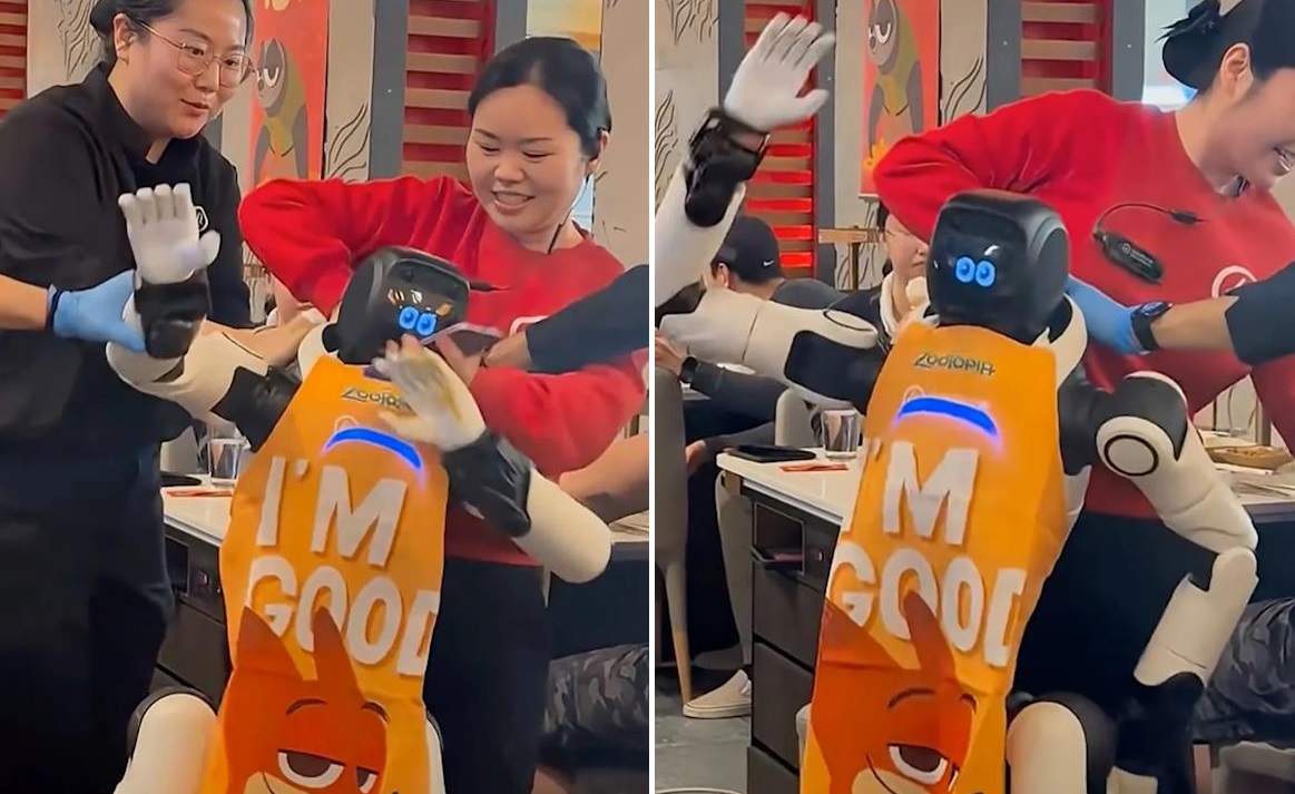 Elszabadult táncoló robot okozott káoszt egy kaliforniai étteremben