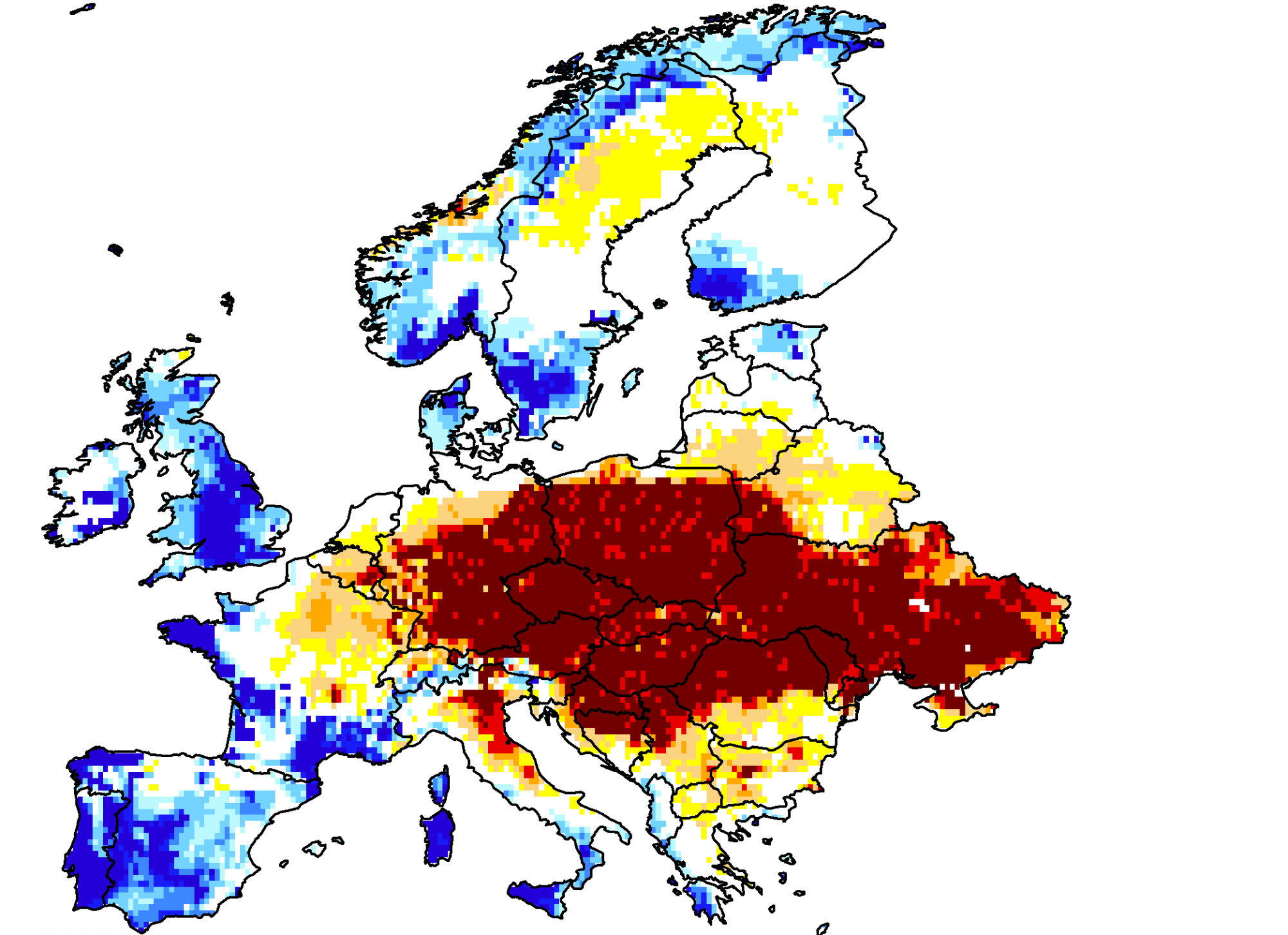 A NASA műholdas adatai szerint megismétlődhet a 2022-es rekordaszály Európában