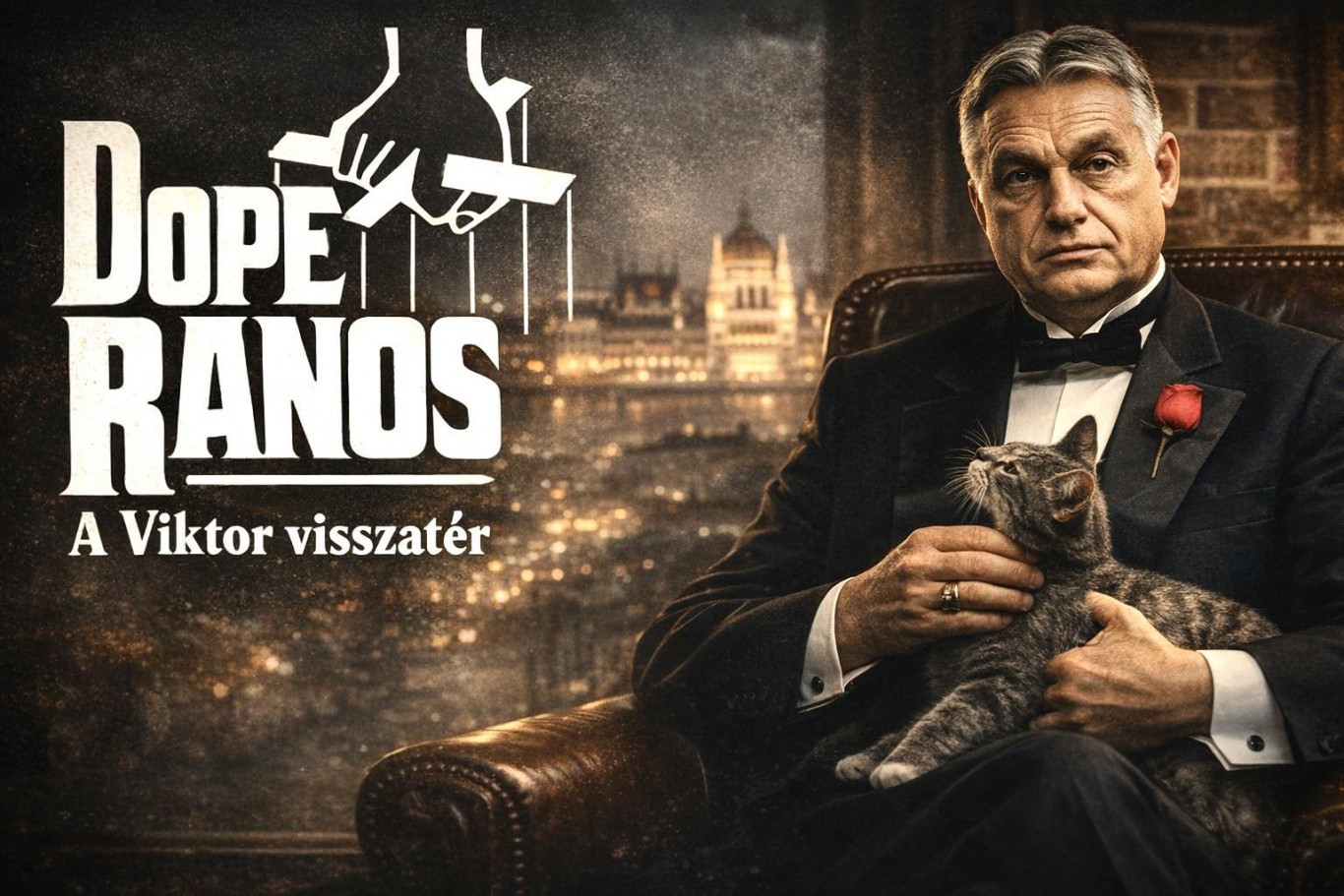 Orbán megzavarodott: a győri fiaskó után önmagát maffiózóként ábrázoló, drogos szóviccet elsütő képet posztolt szombaton reggel