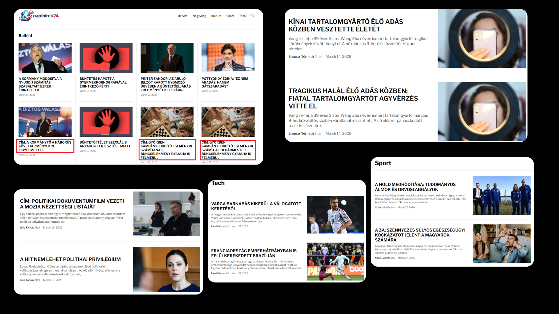 A napihirek24.hu oldal furcsaságai.