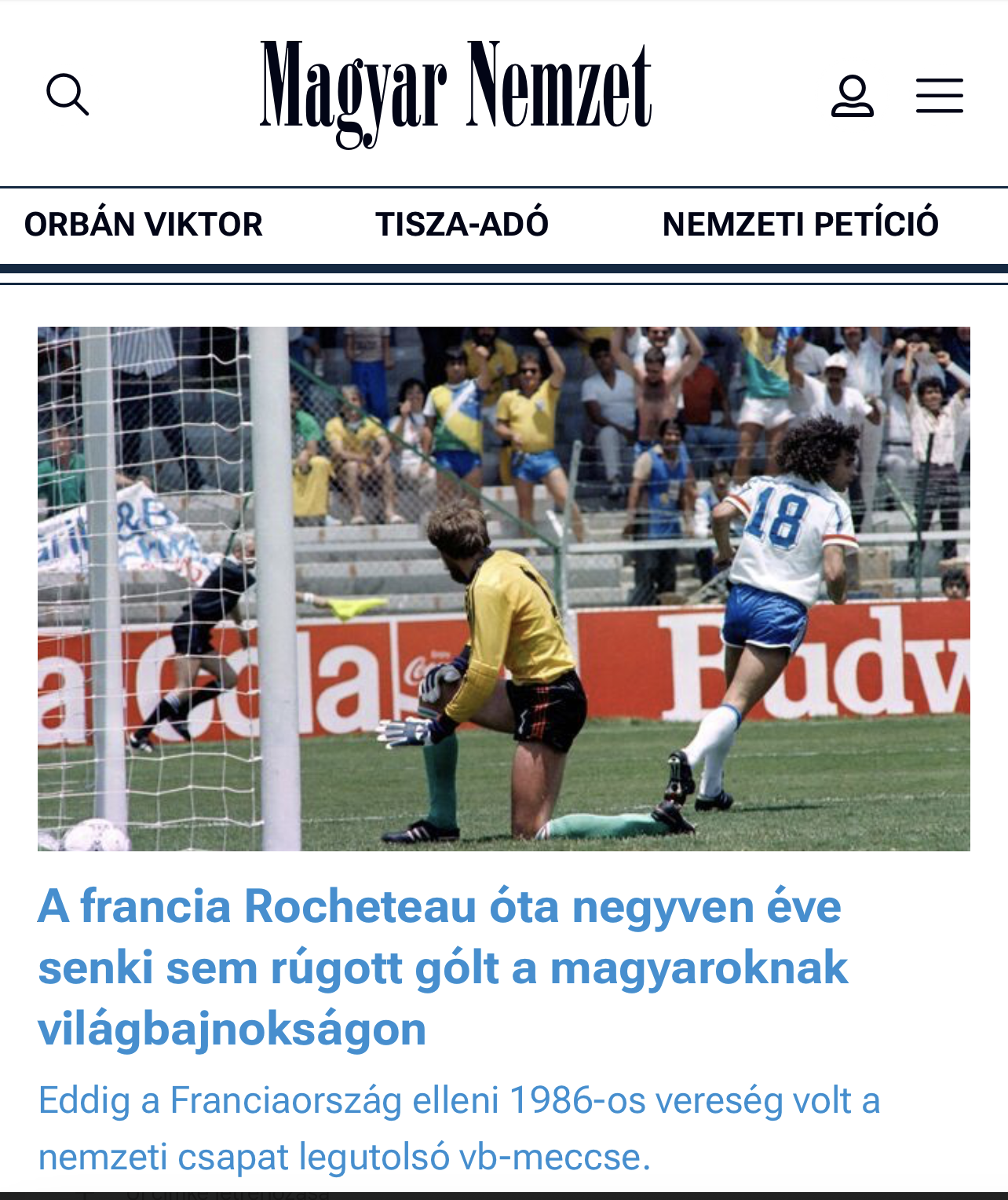 A Magyar Nemzet egyetlen címmel bánatból büszkeségbe fordítja át focinemzetünk lelkét