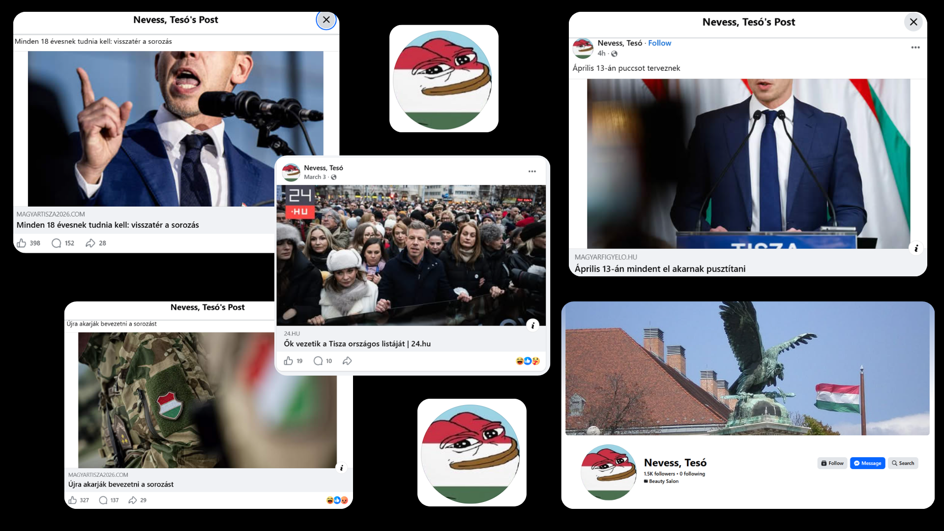A Nevess, Tesó Facebook-oldal és posztjai.