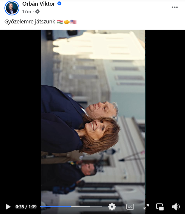 Orbán Viktor csapata győzelemre játszik, csak félórája nem veszik észre, hogy véletlenül 90 fokkal elforgatva tették ki hozzá a videót