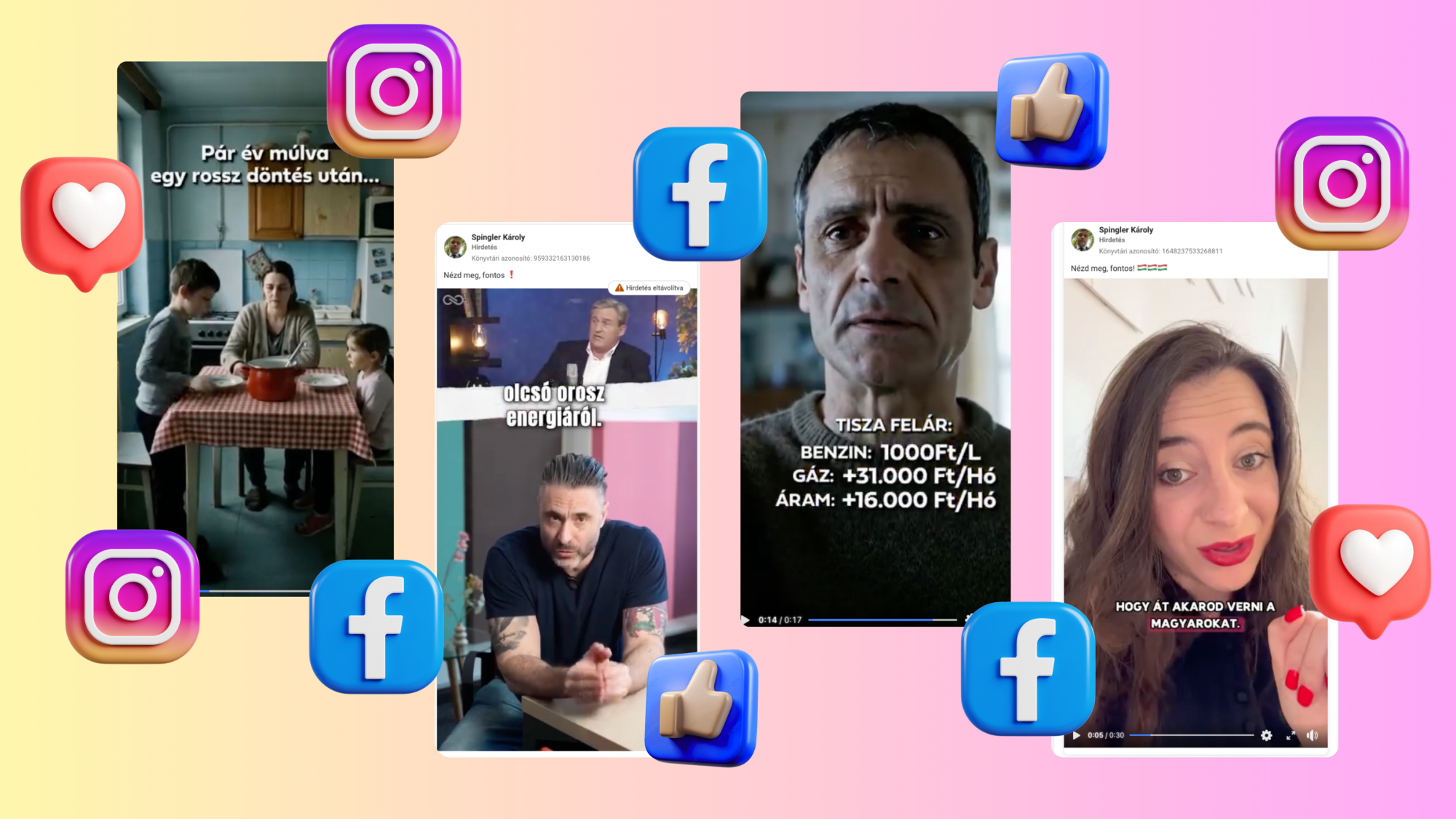 Milliókért hirdet Facebookon fideszes tartalomgyártókat és Tisza-ellenes AI-videókat egy orosz férfi képmását használó új profil