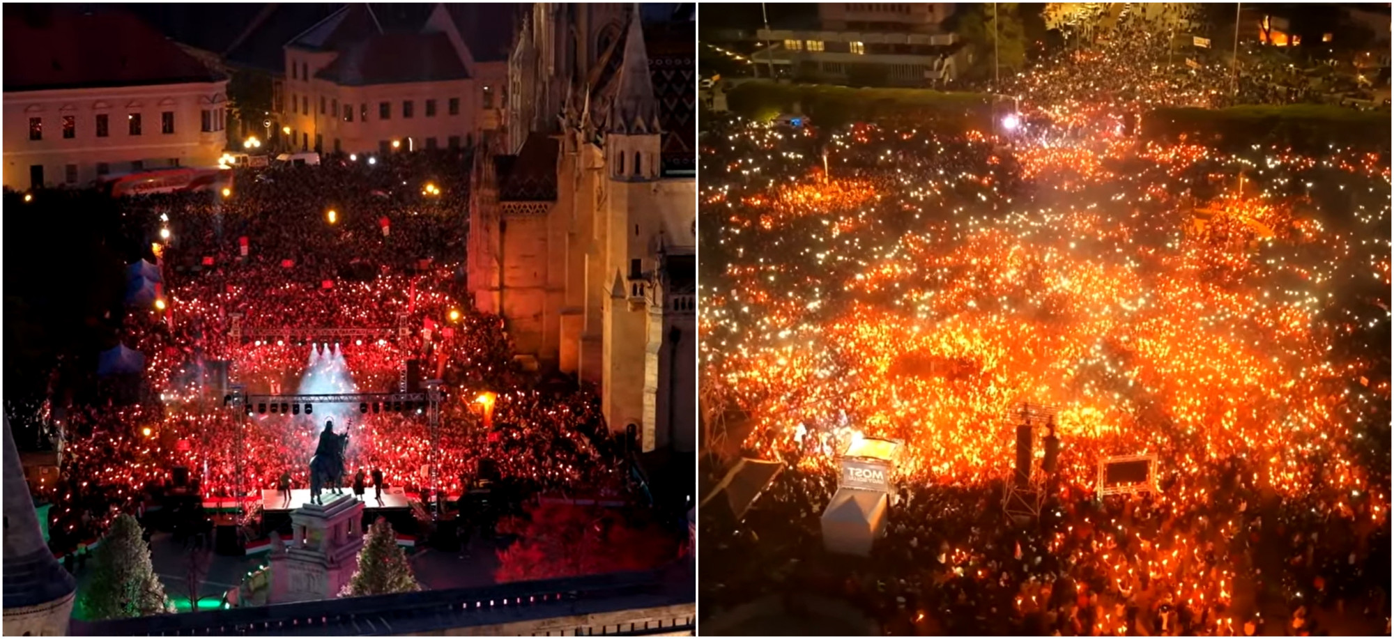 Egyszerre tart kampányzárót Orbán Viktor és Magyar Péter