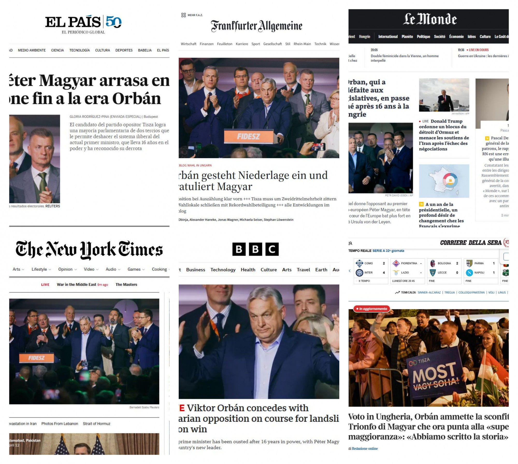 A világ minden címlapjának tetején ott virít Orbán bukása