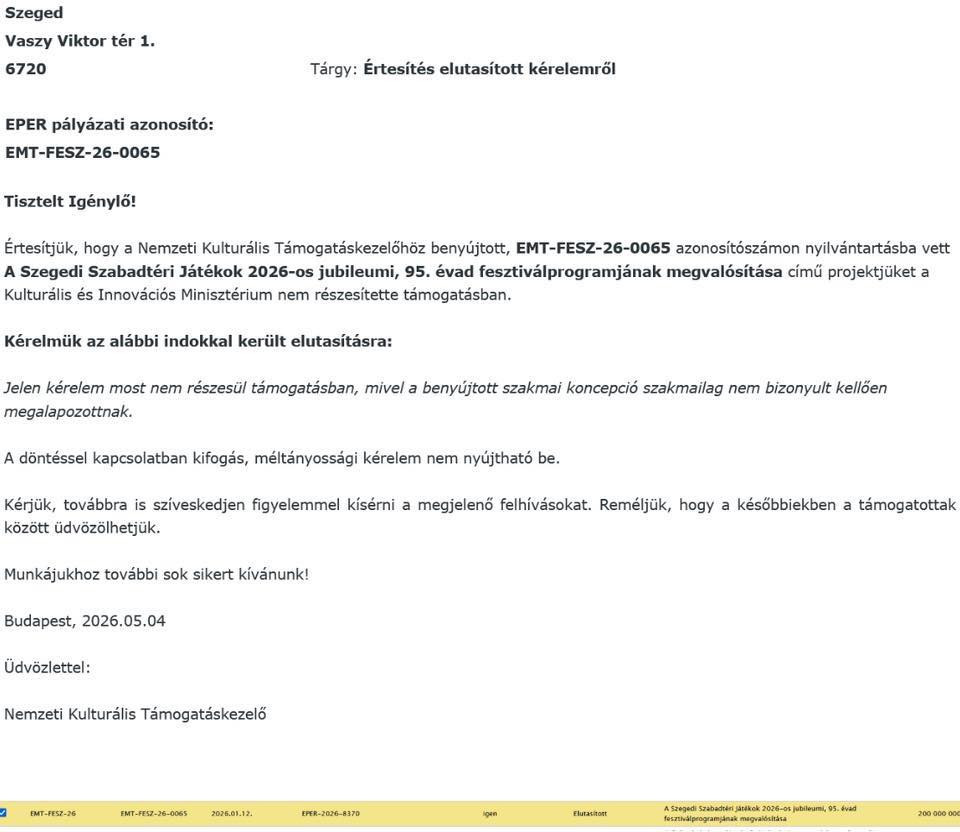 Nulla forint állami támogatást kapott a 95 éves Szegedi Szabadtéri Játékok – Botka László szerint a döntés „szakmailag megalapozatlan” — image 4