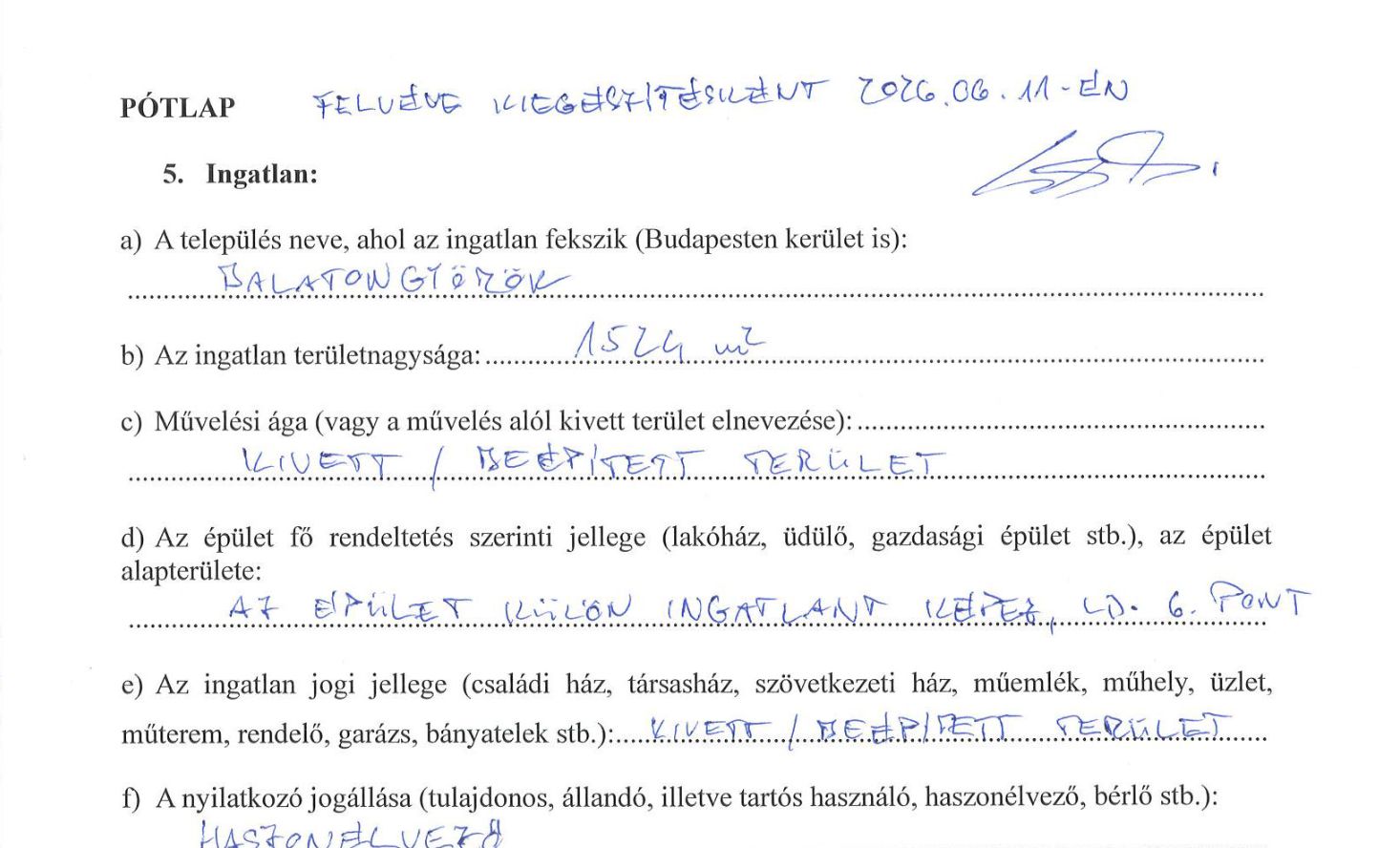 Kapitány István kifelejtett a vagyonnyilatkozatából egy 1524 négyzetméteres balatoni telket egy rajta álló házzal