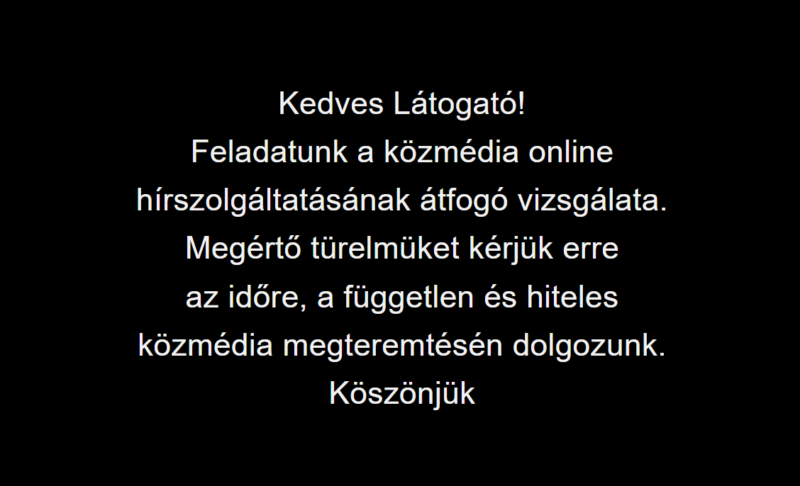 Új üzenettel frissült a hirado.hu címlapja