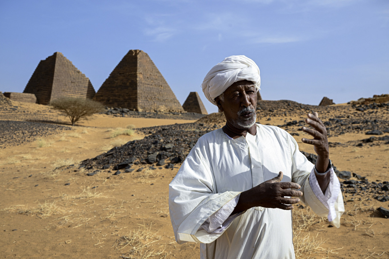 Sudan’s Meroe pyramids at risk from war and sand accumulation
