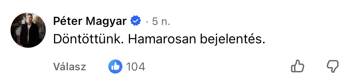 100 nap, 100 topkomment Magyar Pétertől