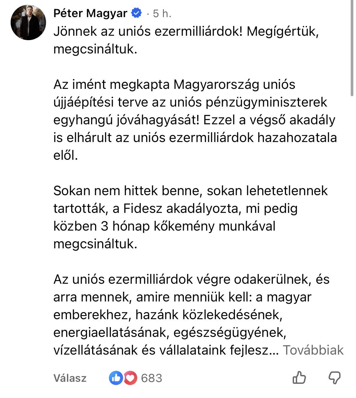100 nap, 100 topkomment Magyar Pétertől