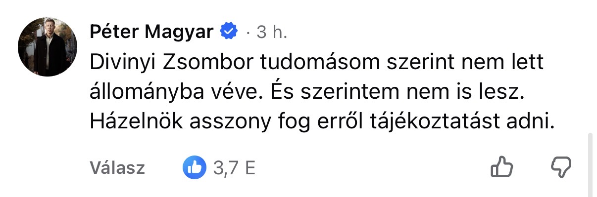 100 nap, 100 topkomment Magyar Pétertől
