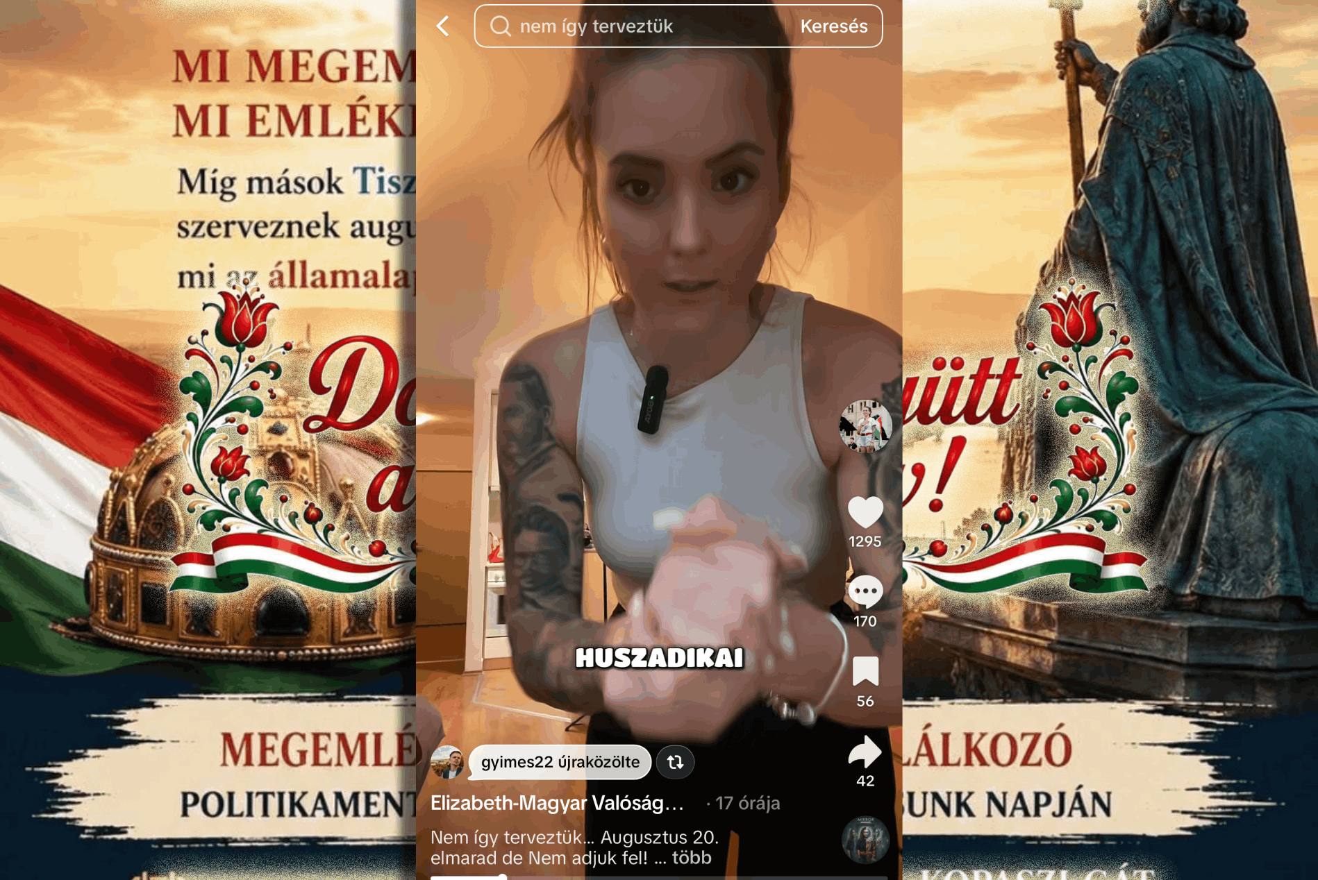 „A felajánlások most nem jöttek" - anyagi okokra hivatkozva mondta le Tóth Elizabeth a Dobbanjon mozgalom augusztus 20-i megemlékezését