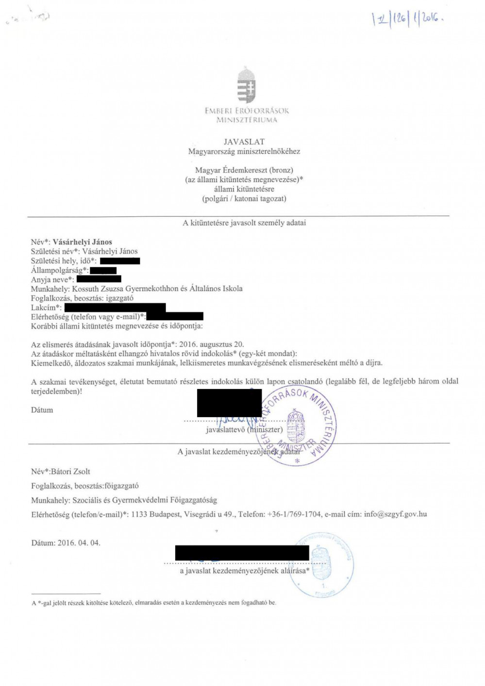 „Munkabírása rendkívüli, szabadidejét, gyakran a hétvégéket is a gyermekek társaságában tölti” – kikértük Vásárhelyi kitüntetésének indoklását